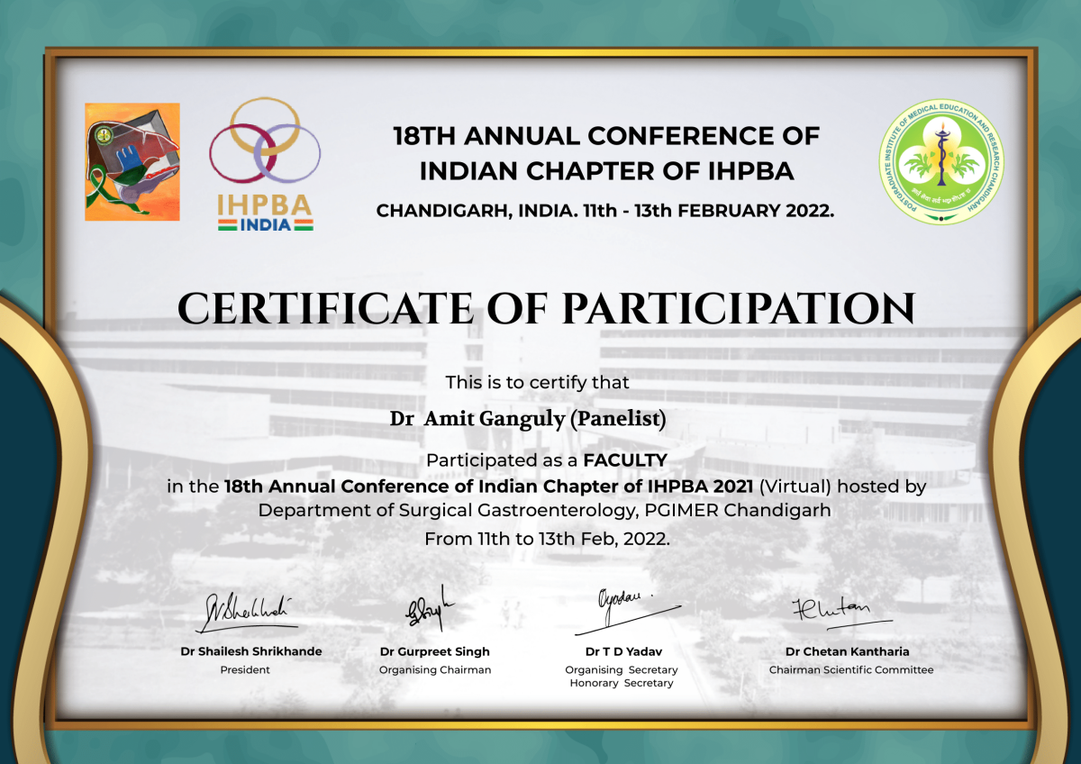 18th INDIAN CHAPTER OF IHPBA